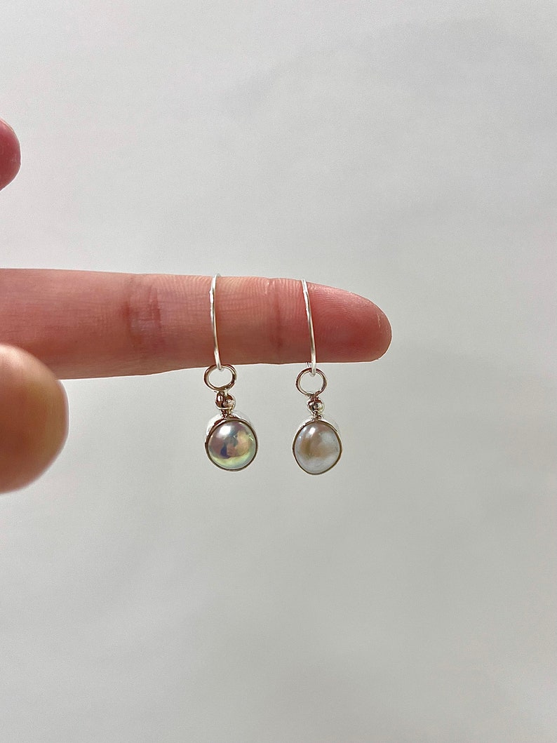 Granule Keshi Pearl Hoop