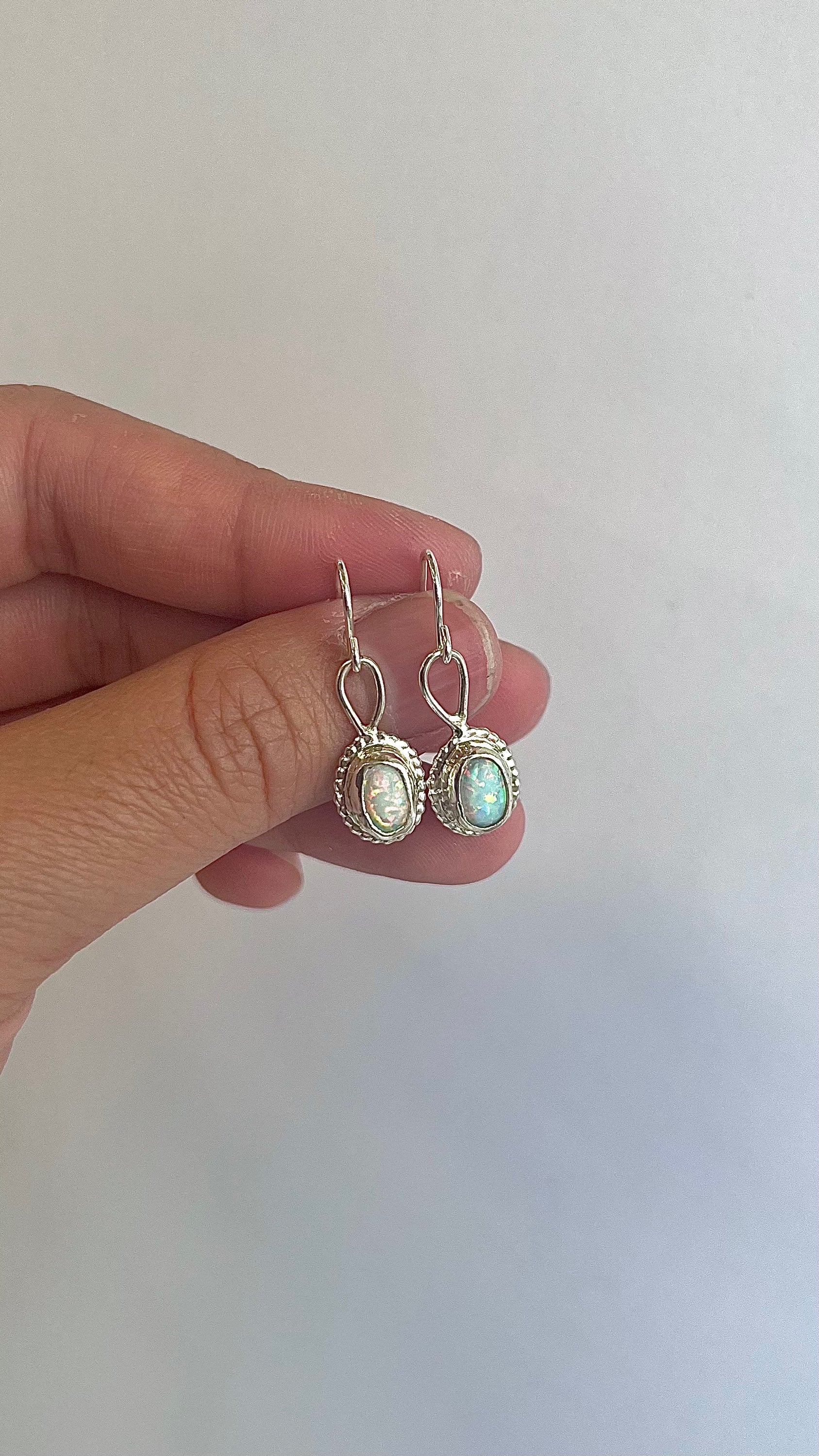 Dainty Opal Earrings image 1