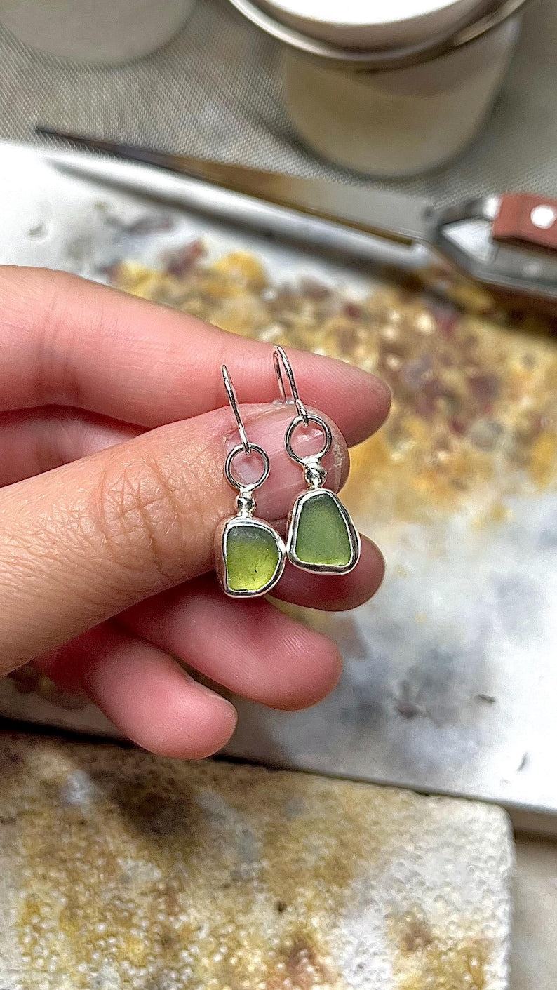 Seaglass Hoop Earrings image 4