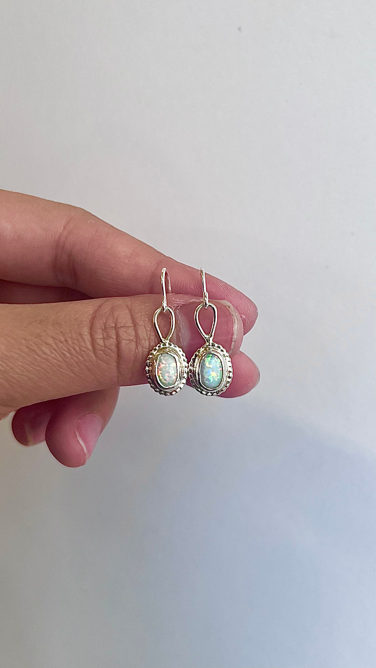 Dainty Opal Earrings image 0
