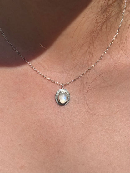 Moss Agate/Moonstone Necklace