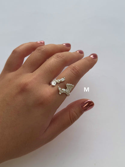 Adjustable Wave Molten Ring image 10