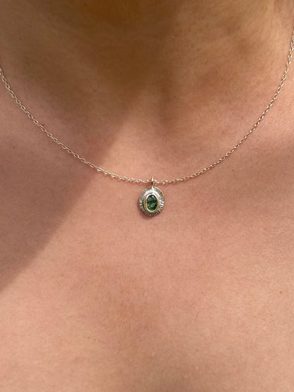 Moss Agate/Moonstone Necklace