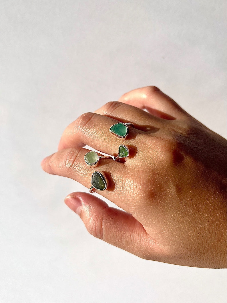 Adjustable Seaglass Ring image 4