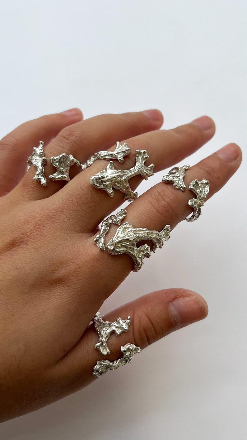 Adjustable Wave Molten Ring image 0