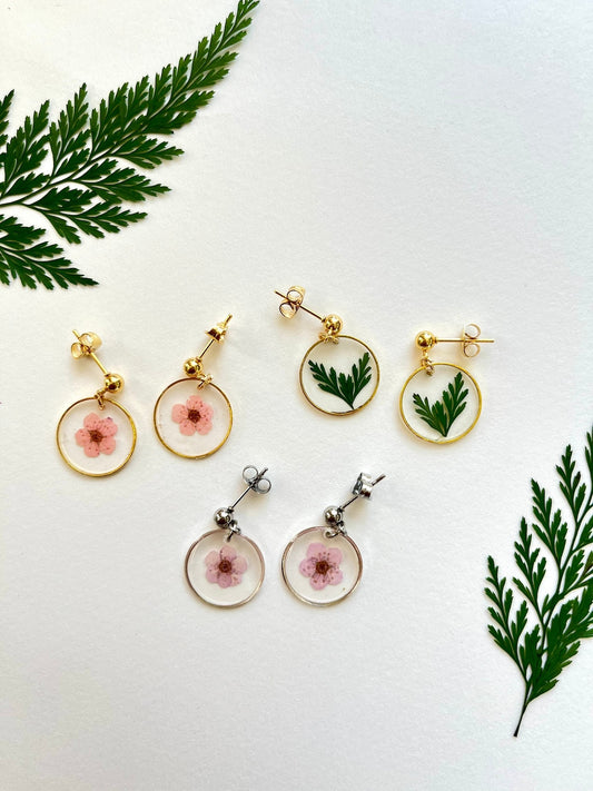 Pressed Flower Earrings image 0