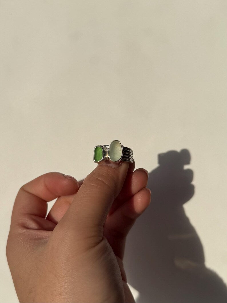 Multi-Band Seaglass Ring image 0