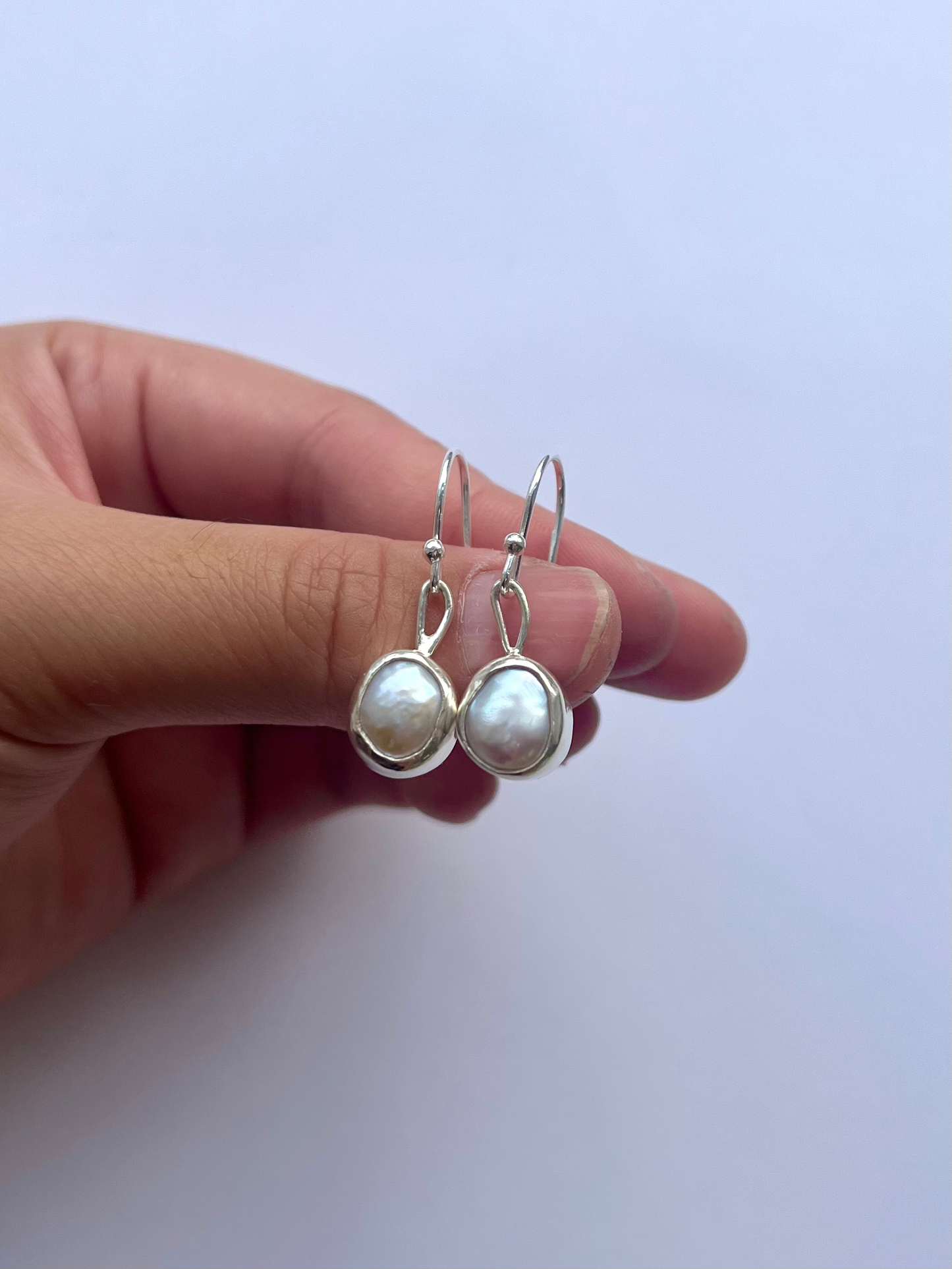 Keshi Pearl Earrings image 1