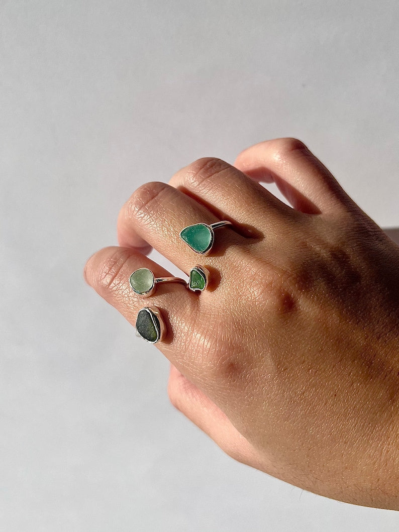 Adjustable Seaglass Ring image 2