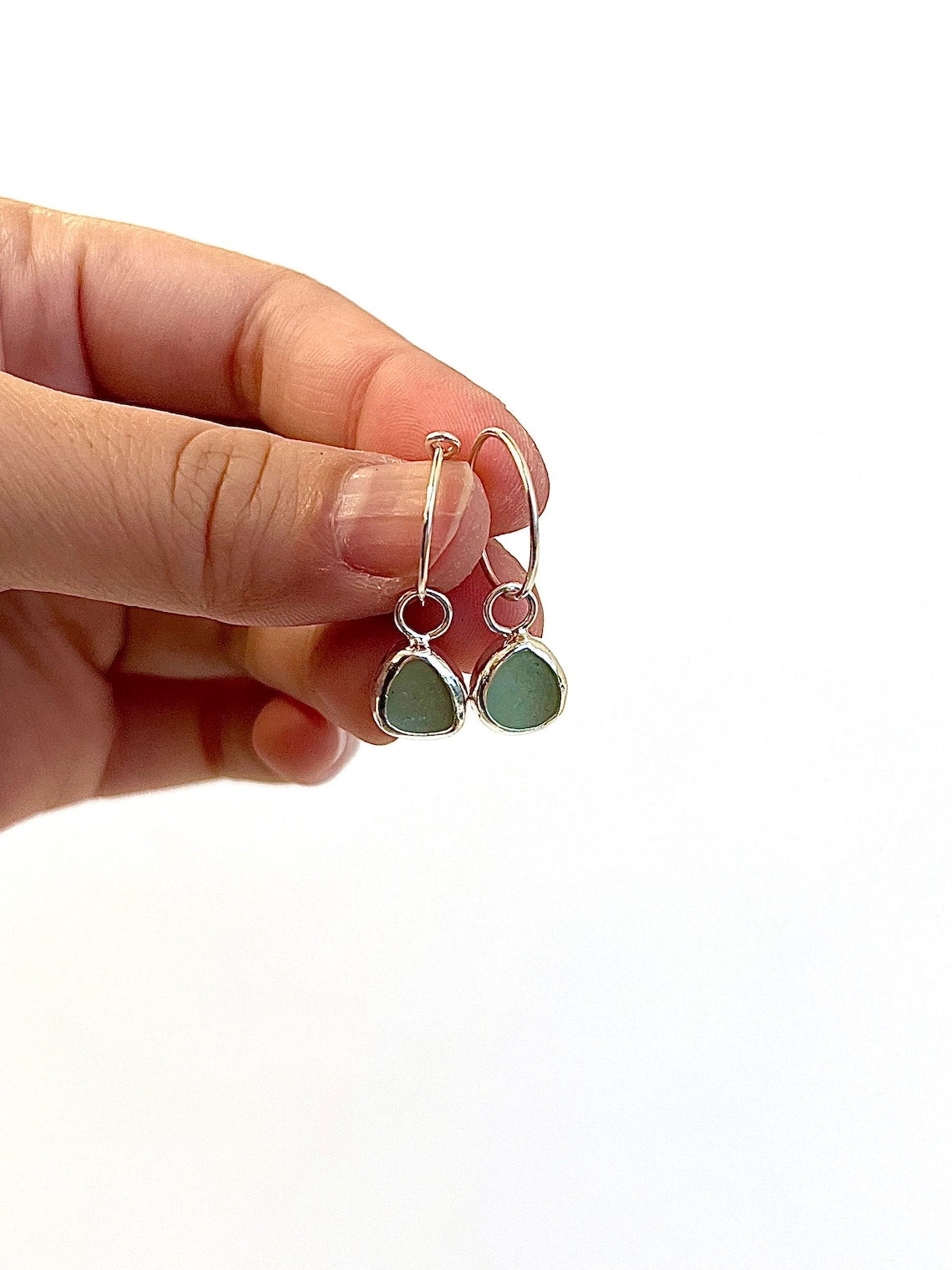 Seaglass Hoop Earrings image 2