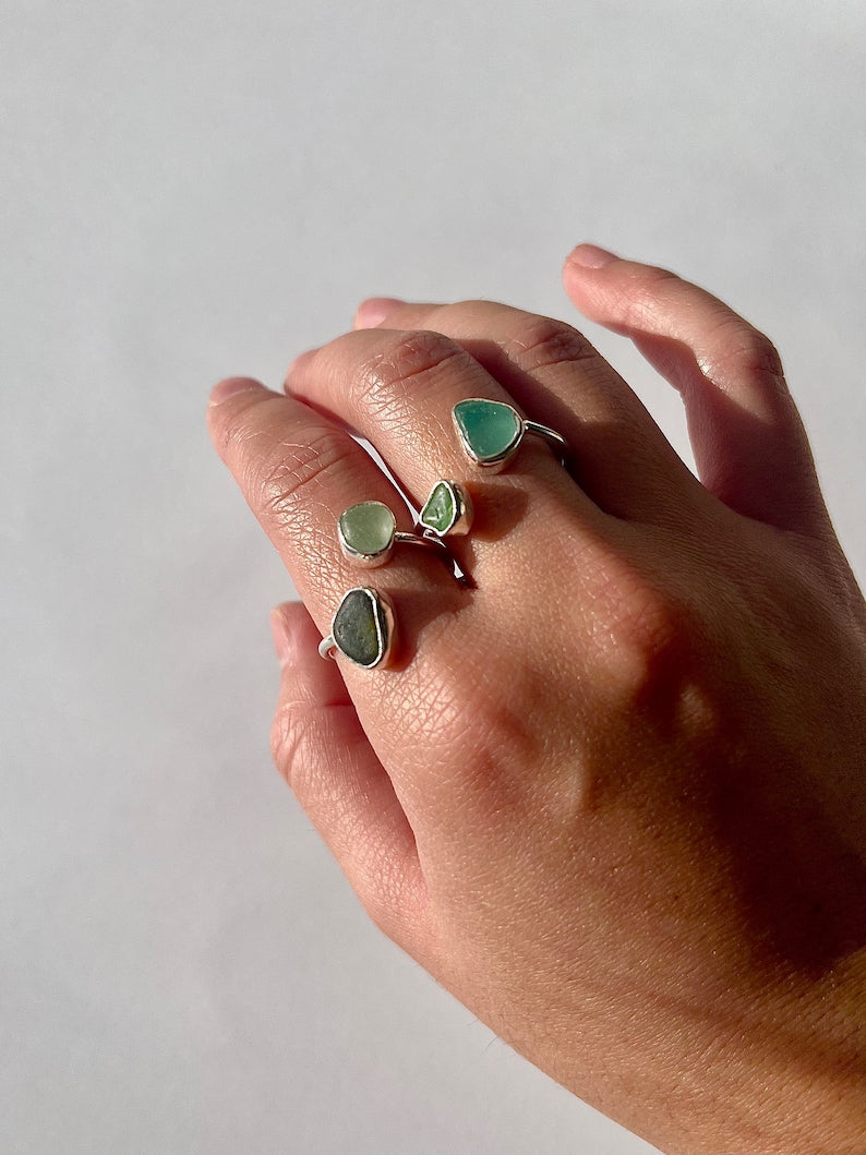 Adjustable Seaglass Ring image 0