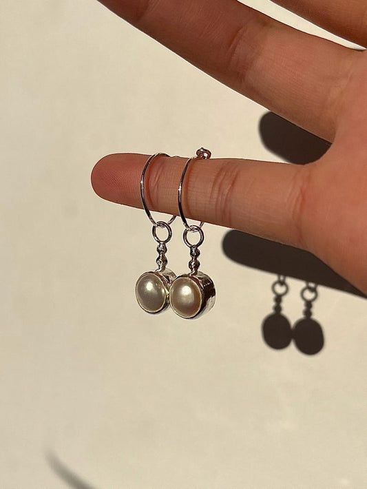 Granule Keshi Pearl Hoop